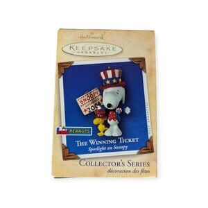 2004 Hallmark Keepsake Ornament Collector's Series Snoopy The Winning Ticket